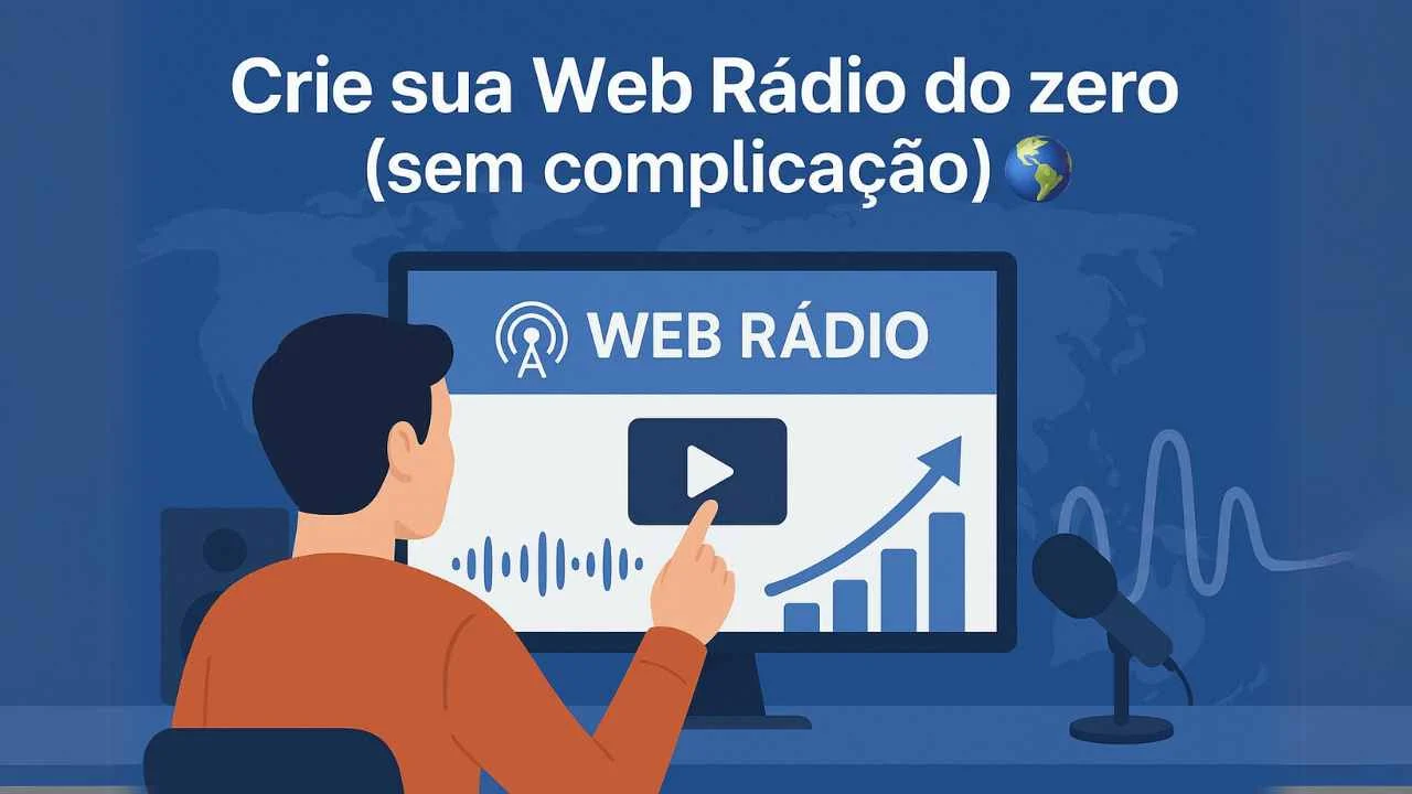 🌟 Da ideia ao sucesso: como criar sua Web Rádio do zero (mesmo sem experiência!)