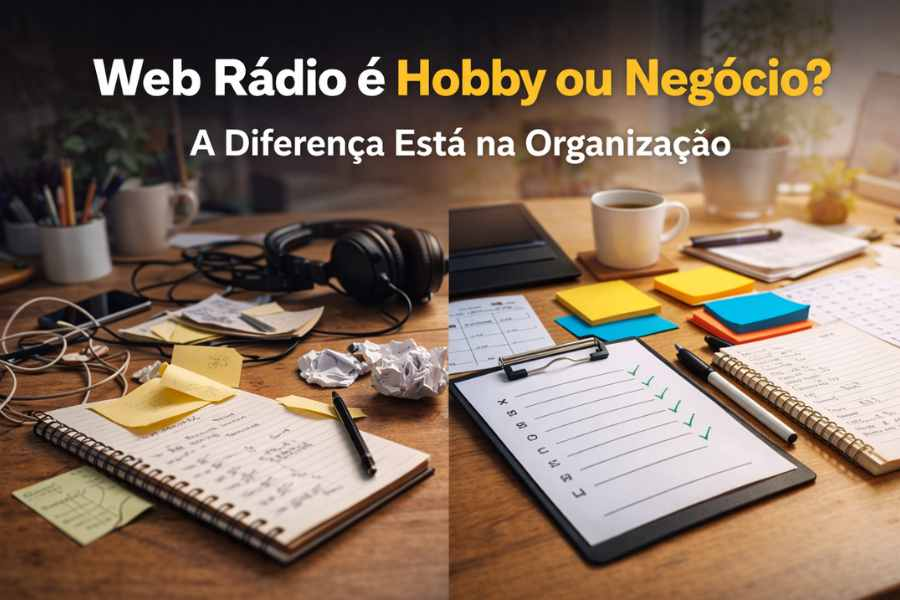 📊 Web Rádio é Hobby ou Negócio? A Diferença Está na Organização