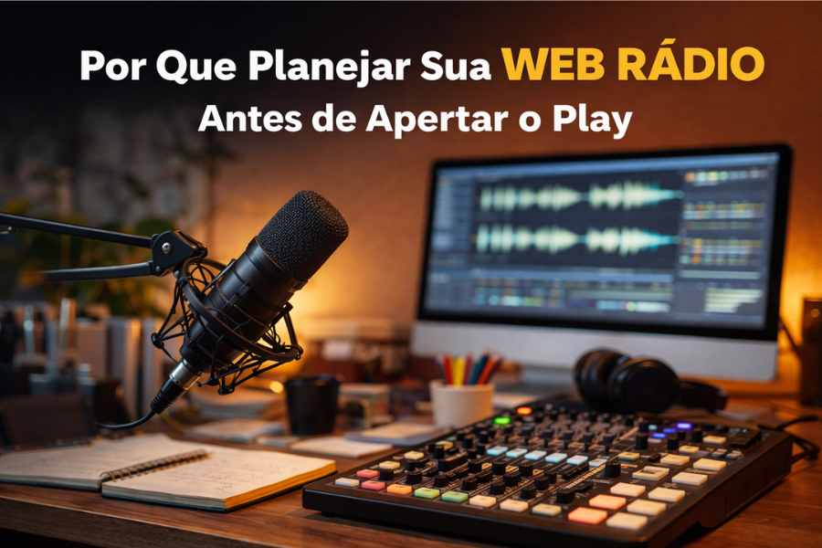 🎧 Por Que Planejar Sua Web Rádio Antes de Apertar o Play